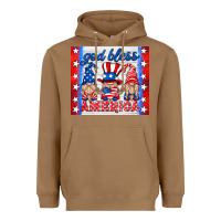 Toasted Coconut god bless America gnomes Heavyweight Hoodie - HRA Design Shop