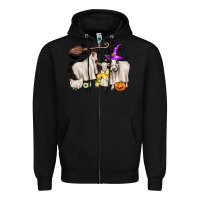Black halloween farm animals Zipper Hoodie - Zillion Design Studio