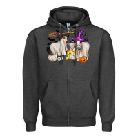 Charcoal Heather halloween farm animals Zipper Hoodie - Zillion Design Studio