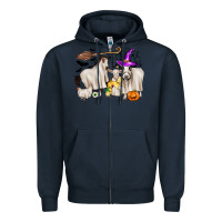 Navy halloween farm animals Zipper Hoodie - Zillion Design Studio