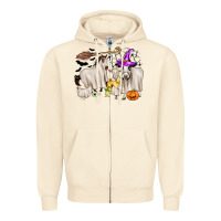 Sandshell halloween farm animals Zipper Hoodie - Zillion Design Studio
