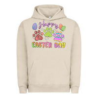 Pigment French Oak happy easter day paws Urban Hoodie - MaliasSmallBusiness