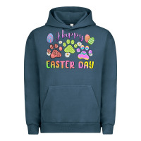 Pigment Midnight Navy happy easter day paws Urban Hoodie - MaliasSmallBusiness
