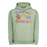 Pigment Oil Green happy easter day paws Urban Hoodie - MaliasSmallBusiness