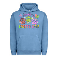 Pigment Pebble Blue happy easter day paws Urban Hoodie - MaliasSmallBusiness
