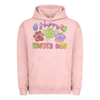 Pigment Salmon happy easter day paws Urban Hoodie - MaliasSmallBusiness