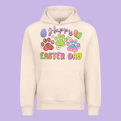 Happy Easter Day Paws Urban Hoodie Designed By Maliassmallbusiness