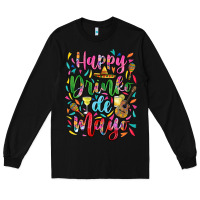 Black Happy drinko de mayo Long Sleeve Tee - RanaPortraitStore