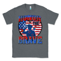 Charcoal Heather honor the brave Classic Tee - Zillion Design Studio