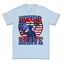 Dusty Blue honor the brave Classic Tee - Zillion Design Studio