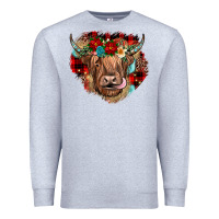 Heather Grey christmas cow gemstone Premium Sweatshirt - JahusDesignShop