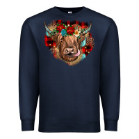 Navy christmas cow gemstone Premium Sweatshirt - JahusDesignShop