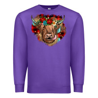 Purple christmas cow gemstone Premium Sweatshirt - JahusDesignShop