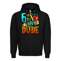 Black 6th grade dude Zipper Hoodie - texasbilliewilder