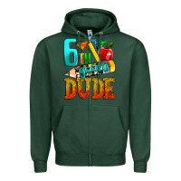 Sports Green 6th grade dude Zipper Hoodie - texasbilliewilder