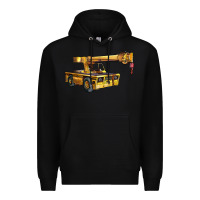 Black carry deck crane Premium Hoodie - LillyAllenDesigns