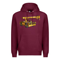 Burgundy carry deck crane Premium Hoodie - LillyAllenDesigns
