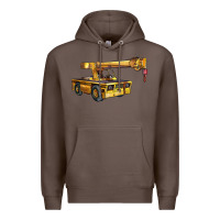 Coffee carry deck crane Premium Hoodie - LillyAllenDesigns