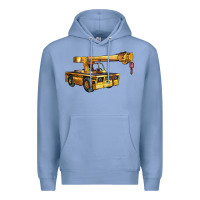 Colony Blue carry deck crane Premium Hoodie - LillyAllenDesigns