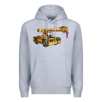 Heather Grey carry deck crane Premium Hoodie - LillyAllenDesigns