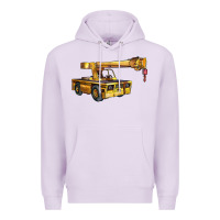 Lilac carry deck crane Premium Hoodie - LillyAllenDesigns