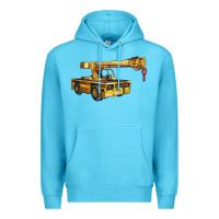 Ocean Blue carry deck crane Premium Hoodie - LillyAllenDesigns