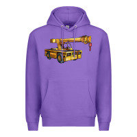 Purple carry deck crane Premium Hoodie - LillyAllenDesigns