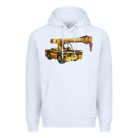 White carry deck crane Premium Hoodie - LillyAllenDesigns