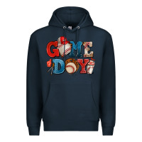 Navy game day baseball Premium Hoodie - AdoDesignShop
