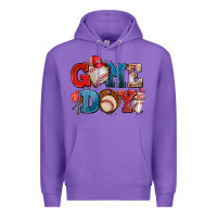 Purple game day baseball Premium Hoodie - AdoDesignShop
