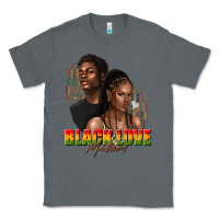 Charcoal Heather afro black love matters Classic Tee - texasbilliewilder