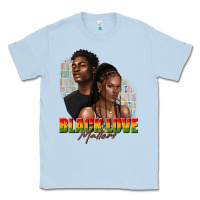 Dusty Blue afro black love matters Classic Tee - texasbilliewilder