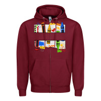 Burgundy custom teacher name crayon Zipper Hoodie - texasbilliewilder