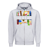 Heather Grey custom teacher name crayon Zipper Hoodie - texasbilliewilder