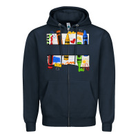 Navy custom teacher name crayon Zipper Hoodie - texasbilliewilder