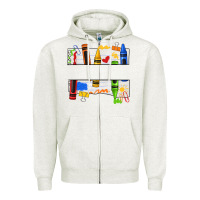 Oatmeal Heather custom teacher name crayon Zipper Hoodie - texasbilliewilder