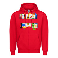 Red custom teacher name crayon Zipper Hoodie - texasbilliewilder