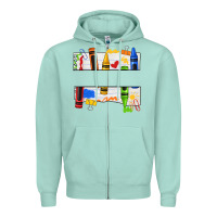 Seafoam custom teacher name crayon Zipper Hoodie - texasbilliewilder