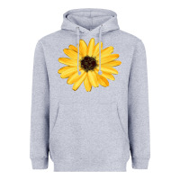 Heather Grey sunflower Heavyweight Hoodie - FaDigitalArtStudio