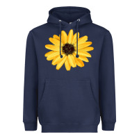 Navy sunflower Heavyweight Hoodie - FaDigitalArtStudio