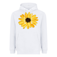 White sunflower Heavyweight Hoodie - FaDigitalArtStudio