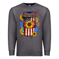 Charcoal Heather 4th of july coffee cup Premium Sweatshirt - JahusDesignShop