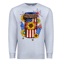 Heather Grey 4th of july coffee cup Premium Sweatshirt - JahusDesignShop
