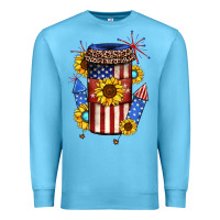 Ocean Blue 4th of july coffee cup Premium Sweatshirt - JahusDesignShop