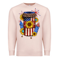 Pale Pink 4th of july coffee cup Premium Sweatshirt - JahusDesignShop
