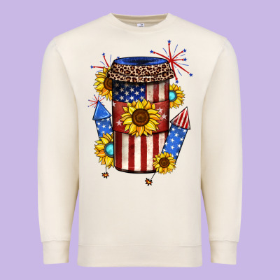 4th Of July Coffee Cup Premium Sweatshirt Designed By Jahusdesignshop