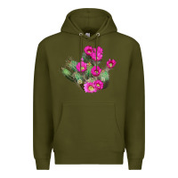 Army Green strawberry hedgehog cactus Premium Hoodie - LillyAllenDesigns