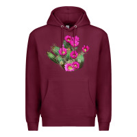 Burgundy strawberry hedgehog cactus Premium Hoodie - LillyAllenDesigns