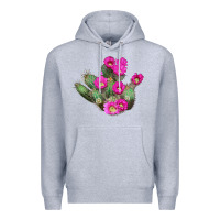 Heather Grey strawberry hedgehog cactus Premium Hoodie - LillyAllenDesigns