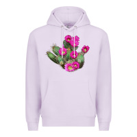 Lilac strawberry hedgehog cactus Premium Hoodie - LillyAllenDesigns